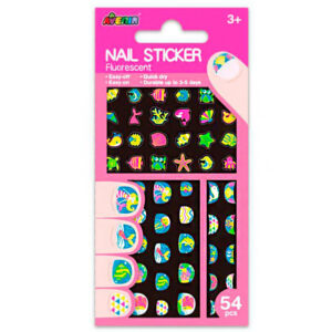 STICKER PARA UÑAS FLUORESCENTE OCEAN (JTBABYAV033)