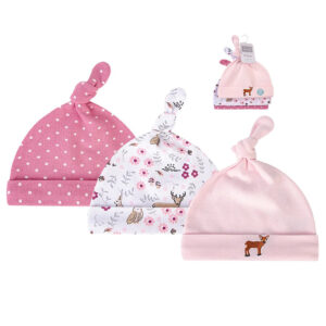 GORRO PARA BEBE RECIEN NACIDO X3 100% ALGODON NUDO (JTBABYQA2033)