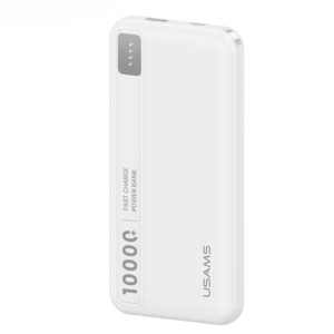 POWER BANK USAMS 10000MAH USB + TIPO C BLANCO (JTUSAM009)