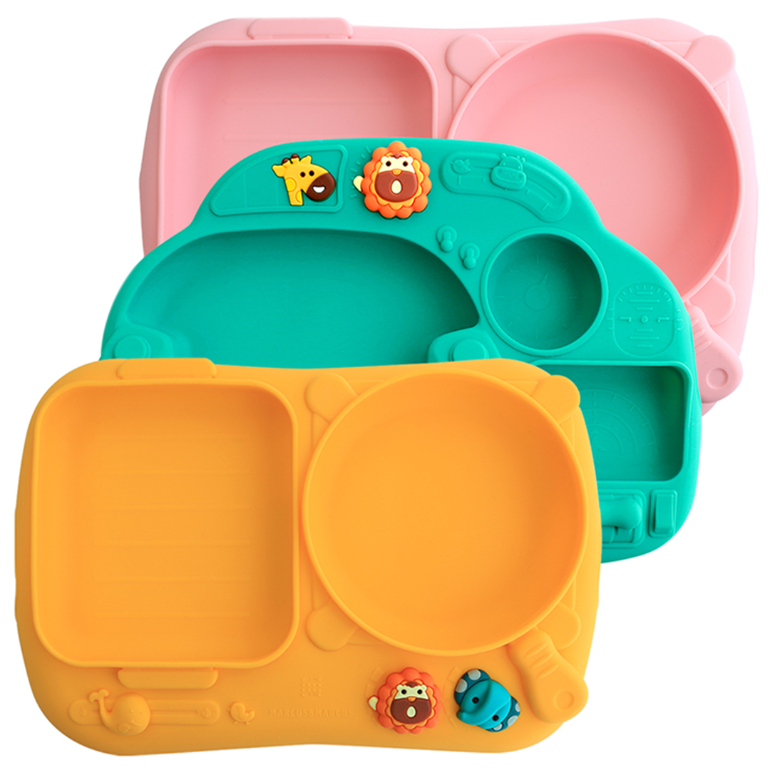 PLATO INFANTIL CREATIVO DE SILICONA CON DIVISIONES (JTBABYMNM30)