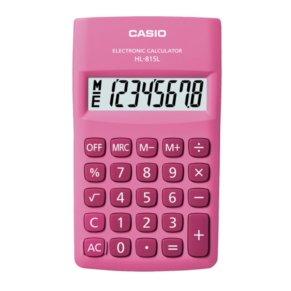 CALCULADORA CASIO HL-815L-PK ROSADA (JTCASIO013)