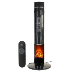 CALEFACTOR TORRE VERTICAL 2000W NEGRO (JTELEC435)