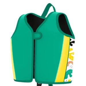 CHALECO SALVAVIDAS NIÑO NEOPRENO CIERRE VERDE CON DISEÑO (JTHOG1081VER)