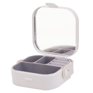 ALHAJERO MINI ORGANIZADOR CON ESPEJO BLANCO (JTHOG1113BLA)
