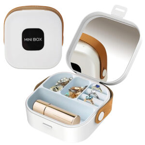 ALHAJERO MINI ORGANIZADOR CON ESPEJO BLANCO (JTHOG1113BLA)