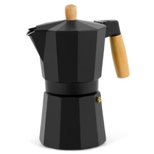 CAFETERA ITALIANA 6 TAZAS MANGO MADERA NEGRO (JTHOG1139)