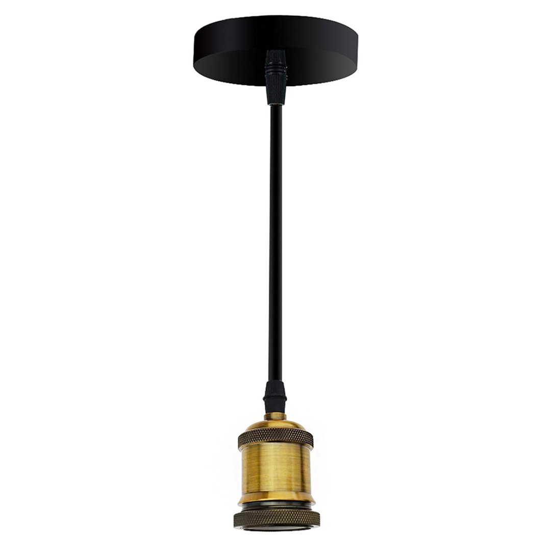 LAMPARA COLGANTE VINTAGE 1M NEGRO BRONCE (JTLAMP185)