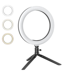ANILLO LUZ LED SELFIE 16CM 15W C/CONTROL Y TRIPODE (JTACCEL222)