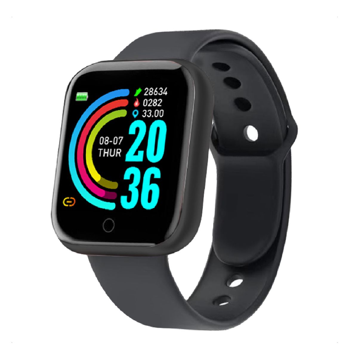 RELOJ SMARTWATCH BRACELET CUADRADO NEGRO (JTACCEL266)
