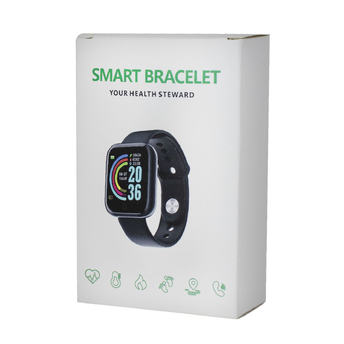 RELOJ SMARTWATCH BRACELET CUADRADO NEGRO (JTACCEL266) - Image 2