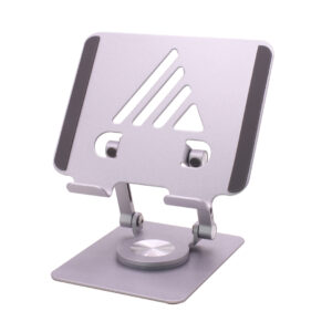 SOPORTE PARA TABLET CON BASE 360° AJUSTABLE GRIS (JTACCPC225)