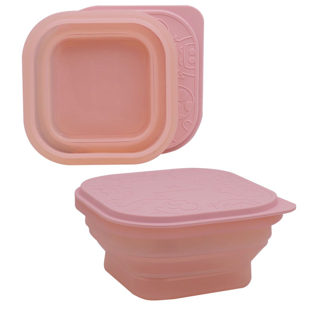 RECIPIENTE PLEGABLE DE SILICONA MARCUS CON TAPA (JTBABYMNMKD39-GN)