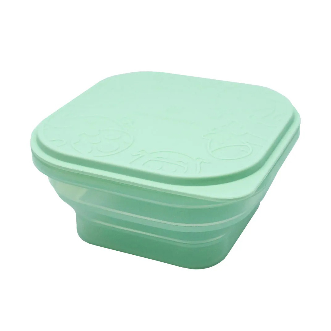 RECIPIENTE PLEGABLE DE SILICONA MARCUS CON TAPA (JTBABYMNMKD39-GN) - Image 3