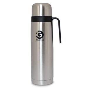 TERMO GOLDTECH ACERO INOXIDABLE 1LT CON AZA PLATEADO (JTBAZ100)