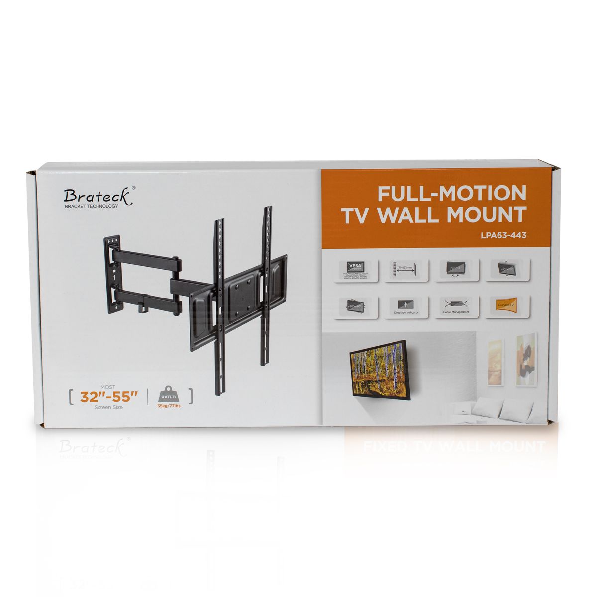 SOPORTE BRATECK TV 32"-55" LPA63-443 BRAZO MOVIL (JTBRAT040) - Image 4