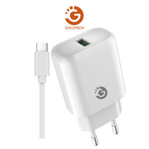 CARGADOR DE PARED USB  + CABLE TIPO C GOLDTECH (JTCARG503)