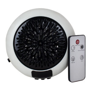 MINI CALEFACTOR PORTATIL REDONDO CON DISPLAY 220V BLANCO (JTELEC085)