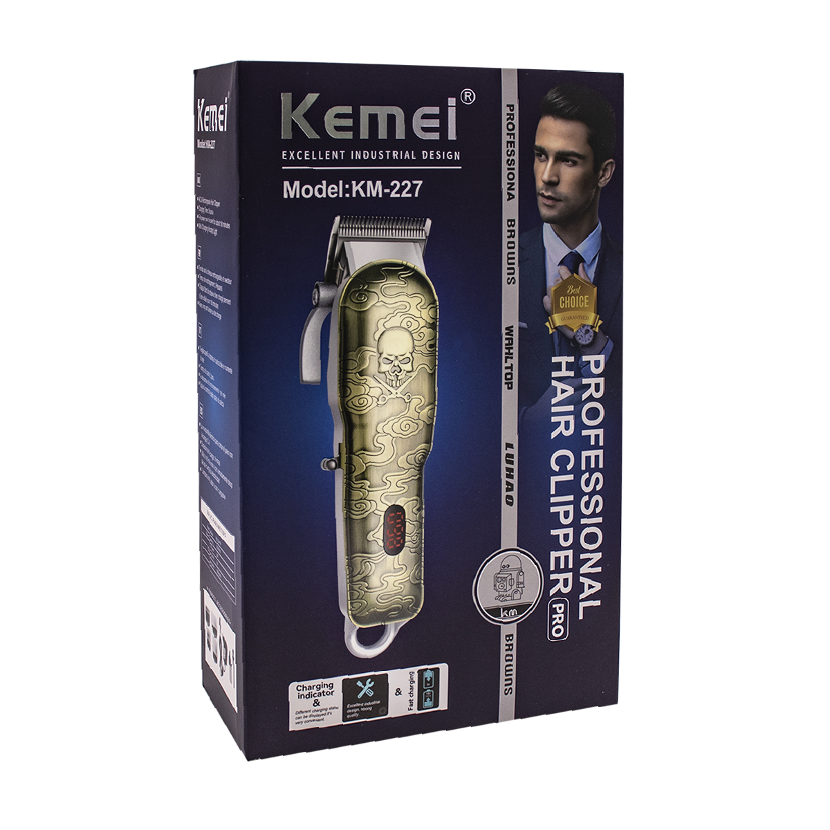 CORTA PELO INALAMBRICO KEMEI LFJ-KM-227 DISEÑO (JTELEC184) - Image 3