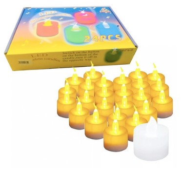SET X24 VELAS LED CALIDAS CON EFECTO LLAMA (JTFIEST072) - Image 3