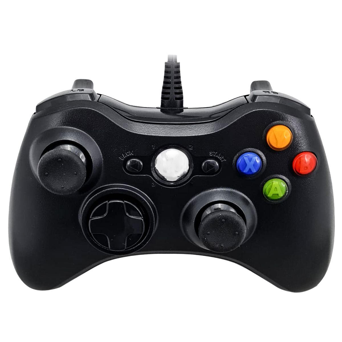 CONTROL JOYSTICK PARA XBOX 360 Y PC CON CABLE NEGRO (JTGAME001)