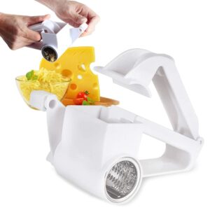 RALLADOR DE QUESO VERDURAS CON MANIVELA MANUAL PLASTICO Y ACERO (JTHOG218)
