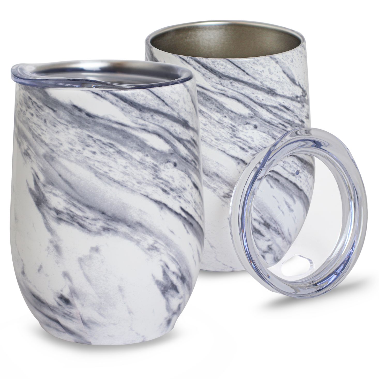 MATE SIMIL MARMOL BLANCO GRIS CON TAPA 320ML (JTHOG454)