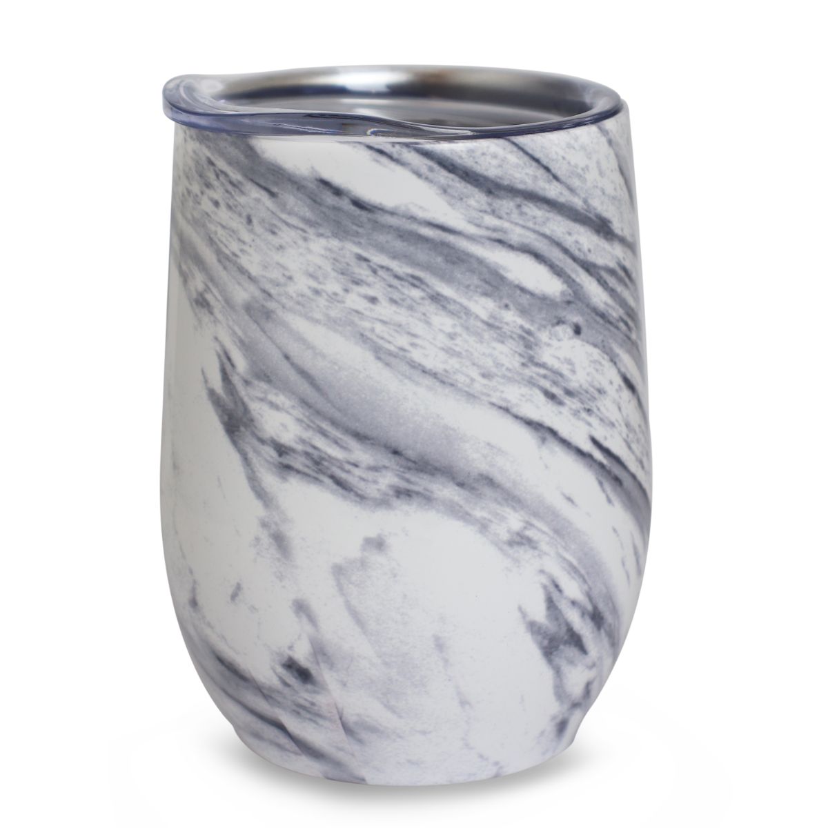 MATE SIMIL MARMOL BLANCO GRIS CON TAPA 320ML (JTHOG454) - Image 2