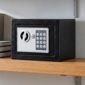 CAJA FUERTE DIGITAL CON LLAVE Y NUMEROS NEGRO (JTHOG542)