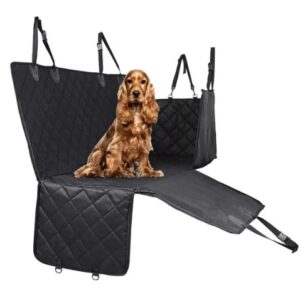 FUNDA CUBRE ASIENTO DE AUTO PARA MASCOTAS IMPERMEABLE NEGRO (JTHOG717)