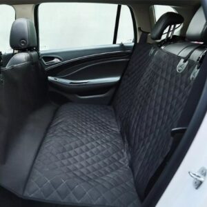 FUNDA CUBRE ASIENTO DE AUTO PARA MASCOTAS IMPERMEABLE NEGRO (JTHOG717)
