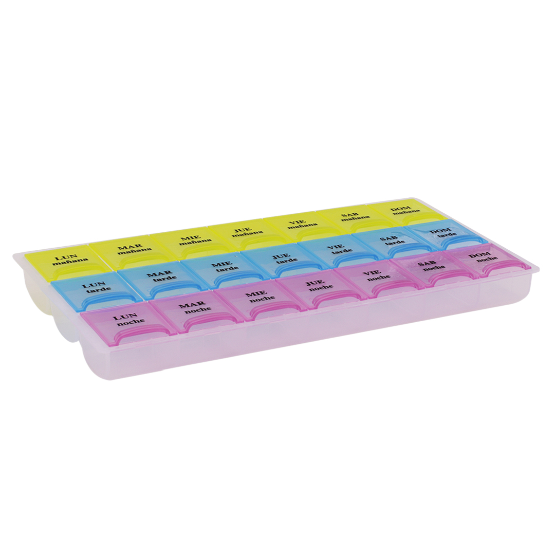 PASTILLERO ORGANIZADOR SEMANAL EN COLORES (JTHOG839)