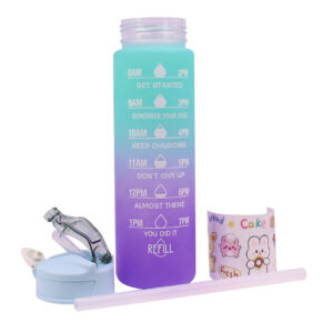 BOTELLA DE AGUA MOTIVACIONAL 750ML C/ INDICADOR ML Y OZ (JTHOG861)