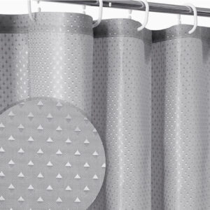CORTINA DE BAÑO IMPERMEABLE 180X180CM GRIS (JTHOG885GRI)