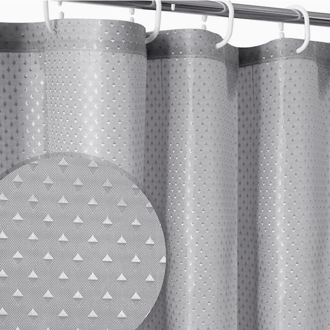 CORTINA DE BAÑO IMPERMEABLE 180X180CM GRIS (JTHOG885GRI)