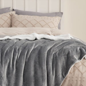 MANTA CORDERITO 2 PLAZAS 200X230CM GRIS (JTHOG942GRIS)