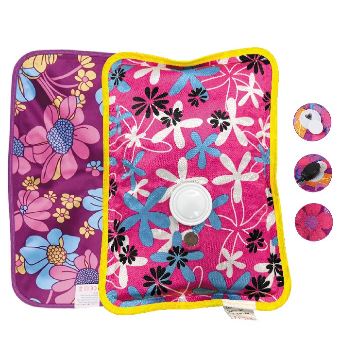 BOLSA DE AGUA CALIENTE ELECTRICA DISEÑO ROSADO (JTHOG952)