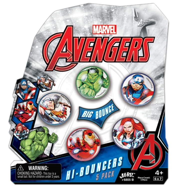 5 BOLAS DE REBOTE AVENGERS 6805B (JTJ6805B)