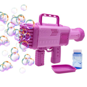PISTOLA DE BURBUJAS GIGANTE 46 AGUJEROS VIOLETA (JTJUG239VIOLETA)