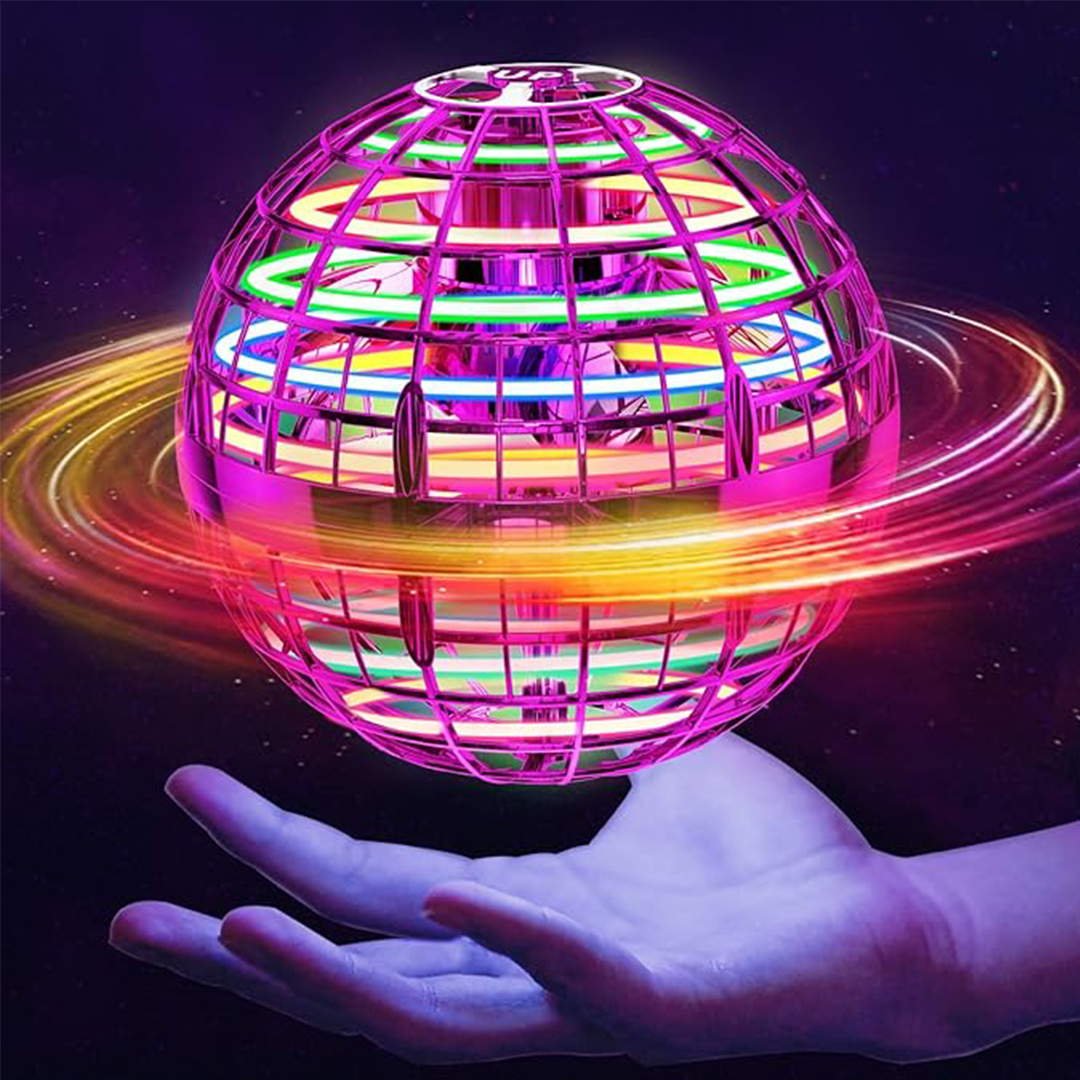 PELOTA SPINNER C/LUCES RECARGABLE VOLADOR ROSADO (JTJUG295ROSADO)