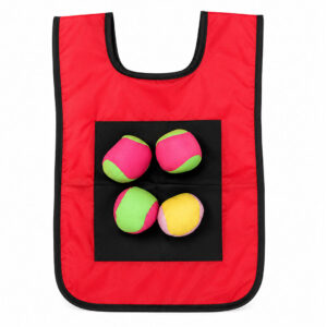 CHALECO CON BOLAS ADHESIVAS DODGEBALL ROJO (JTJUG978ROJ)