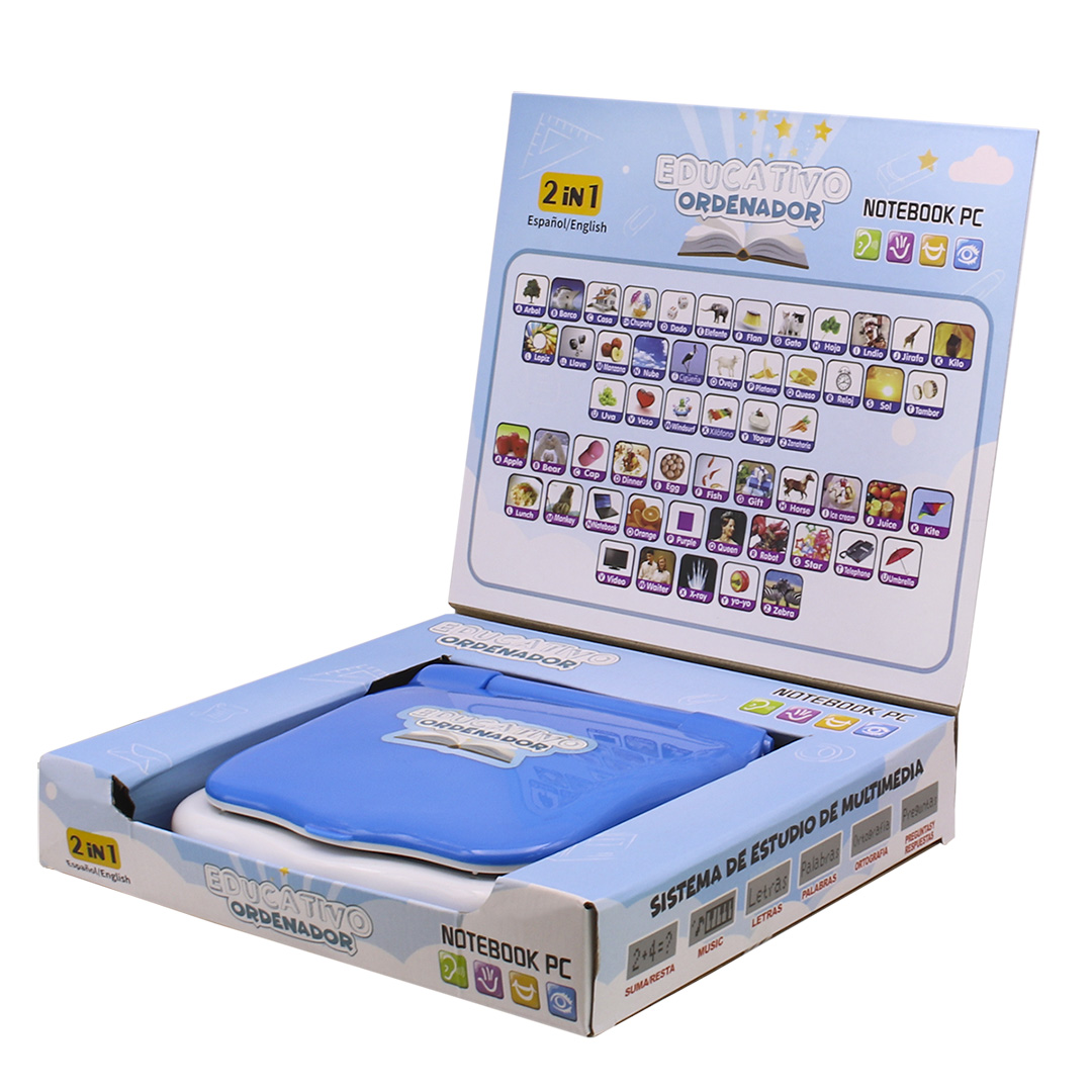 MINI LAPTOP EDUCATIVA ESPAÑOL INGLES CON DISPLAY AZUL (JTJUG989AZU) - Image 4