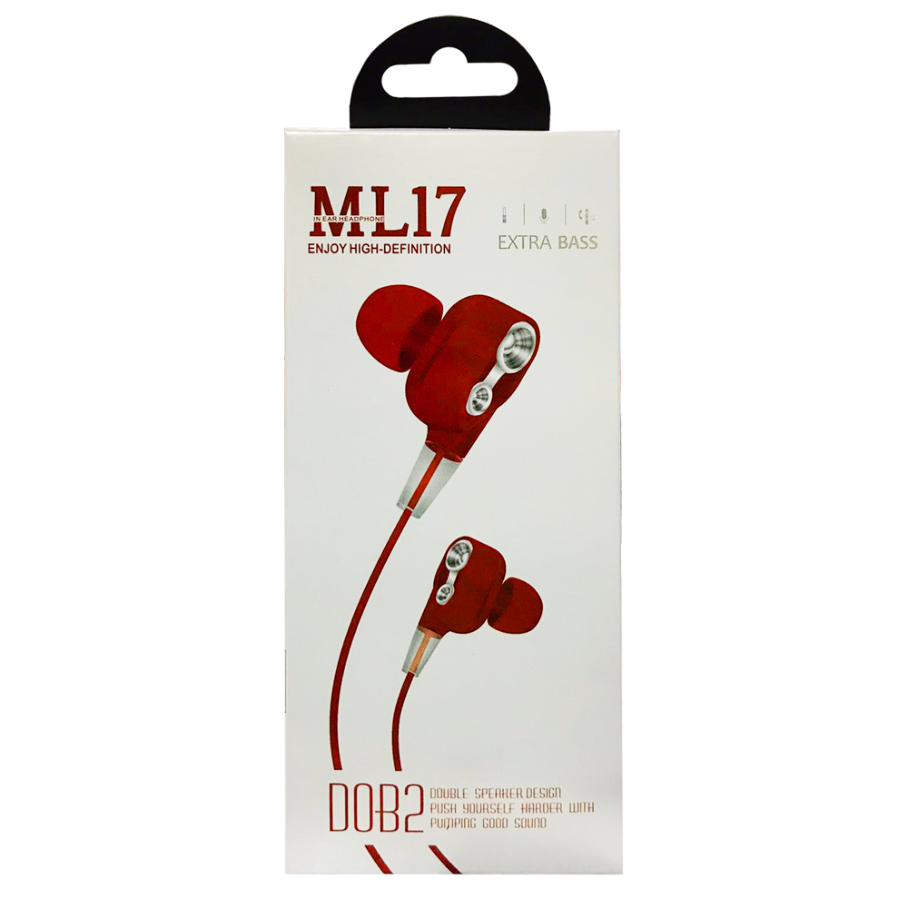 AURICULARES MANOS LIBRES DOBLE DRIVER COLORES (JTMANO105)