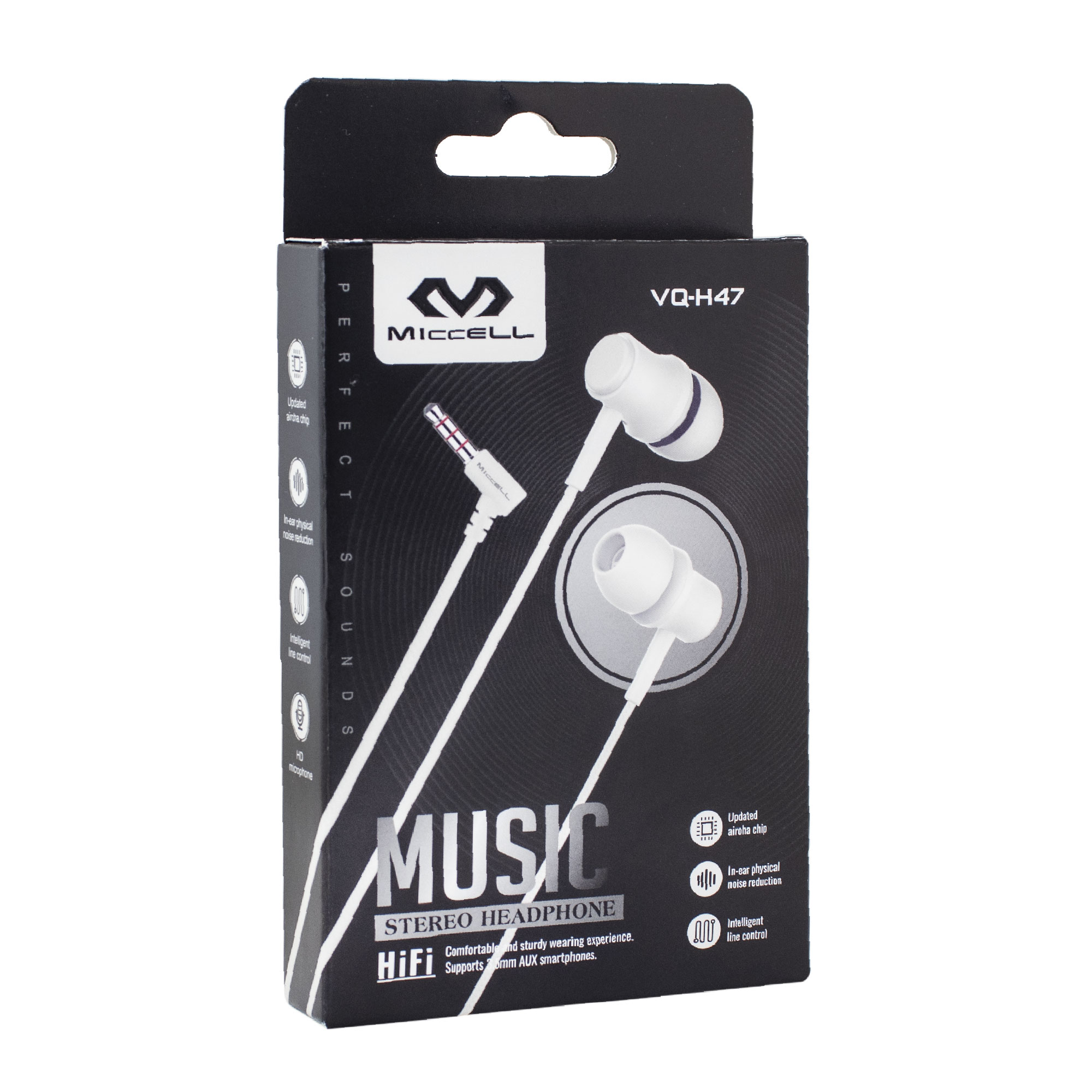 AURICULAR MANOS LIBRES MICCELL 90° BLANCO (JTMICC027)