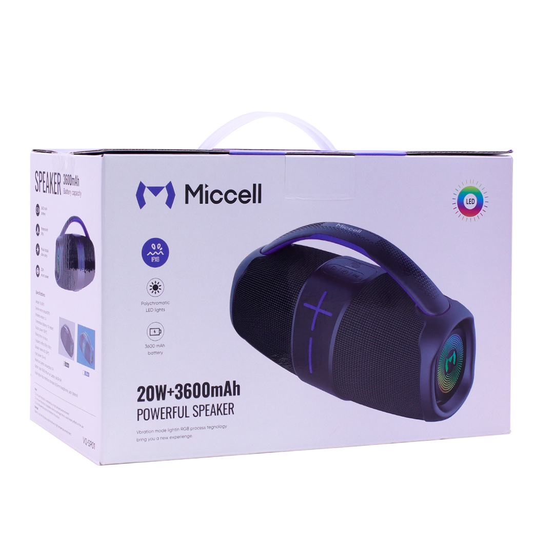 PARLANTE PORTATIL BT MICCELL VQ-SP01 20W RGB AZUL (JTMICC046) - Image 4