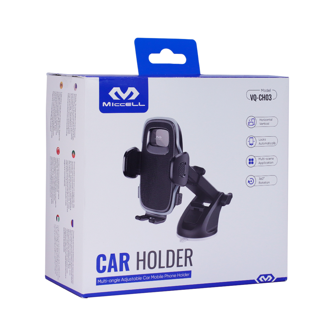 SOPORTE PARA CELULAR AUTO MICCELL VQ-CH03 NEGRO (JTMICC075) - Image 3