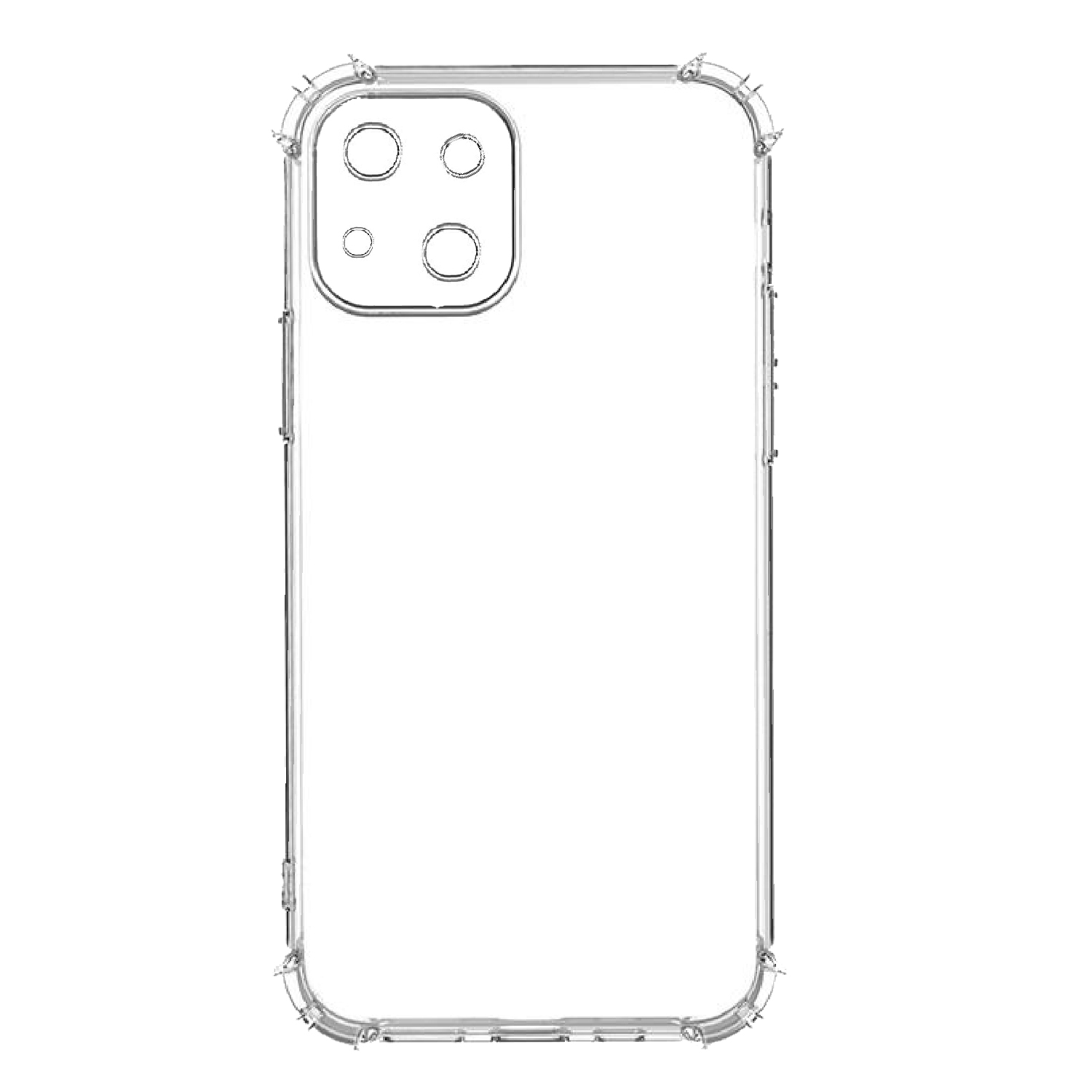 TPU PROTECTOR PARA IPHONE 13 TRANSPARENTE (JTPUIP13-TR)