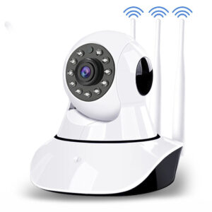 CAMARA DE SEGURIDAD IP ROBOTICA WIFI 3 ANTENAS 360° MONITOR BEBE MASCOTAS (JTSEGU022)