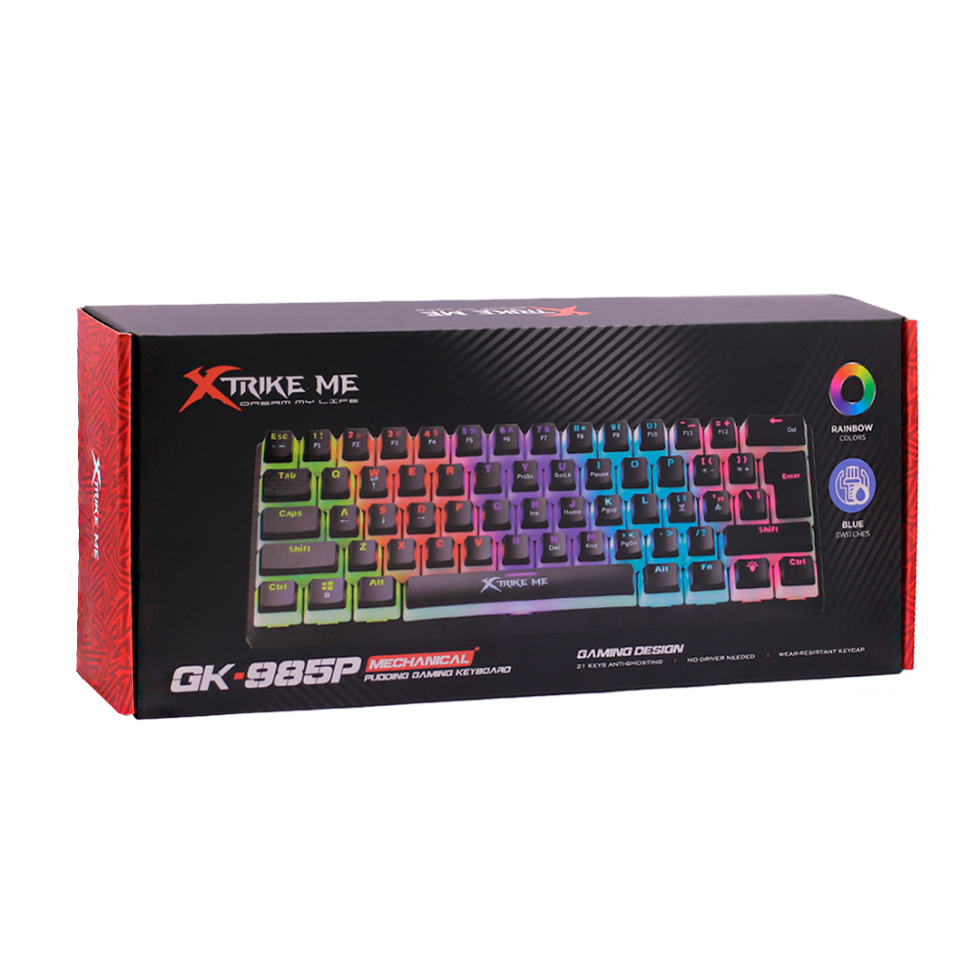 TECLADO MECANICO GAMER XTRIKE ME GK-985P RGB 60% PUDDING (JTXTRIKE086) - Image 4
