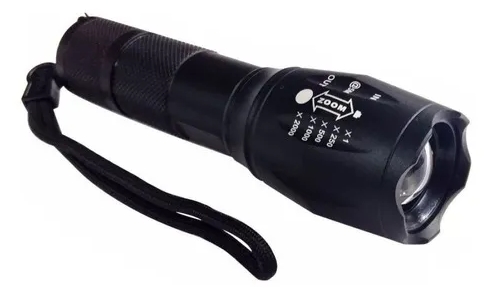 LINTERNA LED RECARGABLE 14CM NEGRO (EP09347)