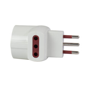 ADAPTADOR SCHUKO + 2 TRES EN LINEA  A SCHUKO (JTADELEC009)
